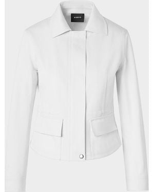 Akris Hugh Stretch Denim Zip Jacket - White