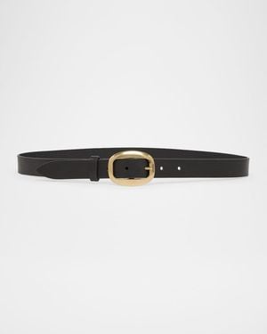 Isabel Marant Dara Small Buckle Leather Belt - Black