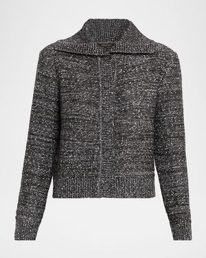 Kobi Halperin Armand Shimmer Melange Knit Sweater - Gray