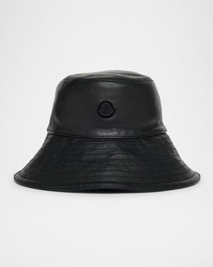 Moncler Genius X Ee72 By Edward Enninful Leather Bucket Hat - Black