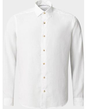 Eton Apos;S Supima Cotton Micro-Check Sport Shirt - White