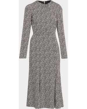 Dolce & Gabbana Silk Midi Dress - Gray