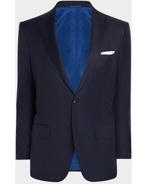 Kiton Apos;S Virgin Wool Single-Breasted Blazer - Blue