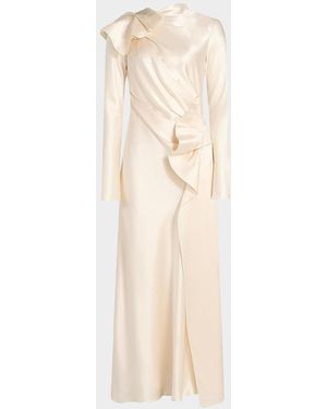 Acler Forever Young Ramwark Ruffled Maxi Dress - Natural