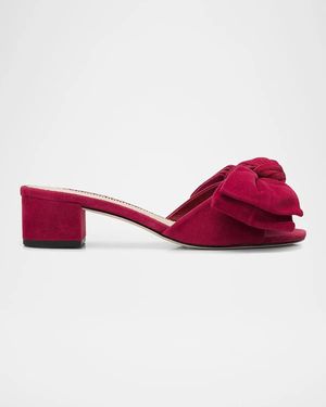 Cinq À Sept 40Mm Faith Suede Slide Sandals - Red