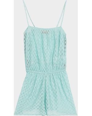 Missoni Pointelle-Knit Jumpsuit Coverup - Blue