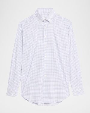 Peter Millar Apos;S Rommel Performance Twill Plaid Sport Shirt - White
