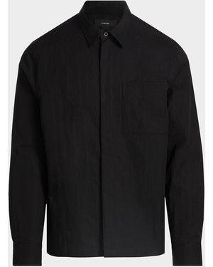 Vince Apos;S Cotton And Nylon Concealed-Zip Overshirt - Black