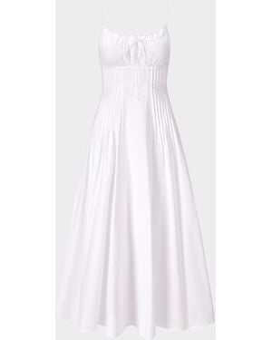 STAUD Margi Cotton Maxi Dress - White