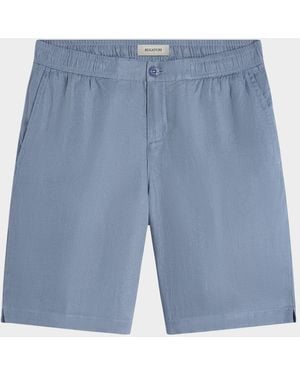 Bugatchi Apos;S Trent Stretch Linen Shorts - Blue