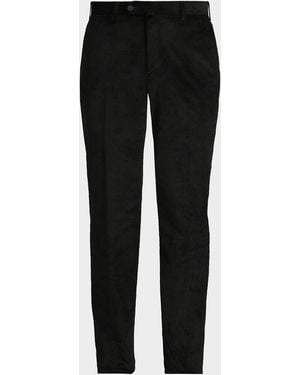 Isaia Apos;S Dynamic Comfort Cotton-Blend Corduroy Pants - Black