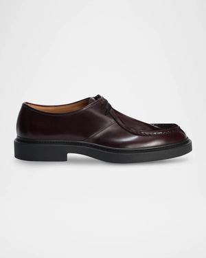 Jil Sander Apos;S Leather Moccasin Derby Shoes - Brown