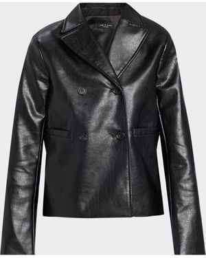 Rag & Bone Finley Faux Leather Jacket - Black