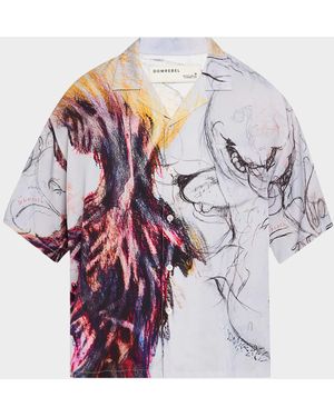DOMREBEL Ascend Studio Artwork Camp Shirt - White