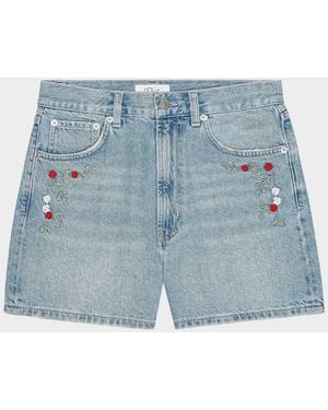 Rails Rancho High-Rise Denim Shorts - Blue