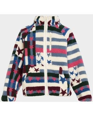 The Upside Harlow Fleece Zip Jacket - Blue