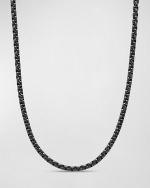 David Yurman Box Chain Necklace Darkened, 4Mm - Multicolor
