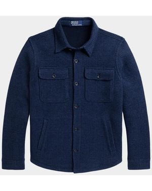 Polo Ralph Lauren Apos;S Brushed Double-Faced Wool Shirt Jacket - Blue