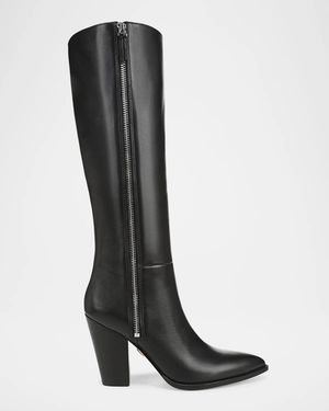 Veronica Beard Levanne 90Mm Leather Boots - Black