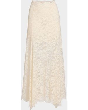 Rabanne Lace A-Line Maxi Skirt - Natural
