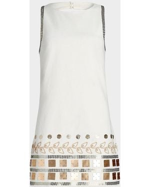 Cinq À Sept Tabitha Embellished Mini Dress - Natural