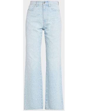 Veronica Beard Taylor Wide-Leg Jeans - Blue