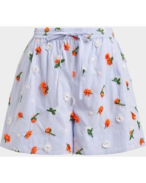 Essentiel Antwerp Jelena Flower Embellishments Shorts - White