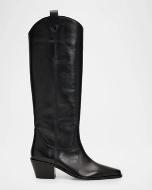 Rag & Bone Naomi 58Mm Western Leather Boots - Black