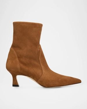Stuart Weitzman 50Mm Vinnie Stretch Suede Booties - Brown