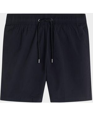 Bugatchi Apos;S Cruz Mid-Length Swim Trunks - Blue