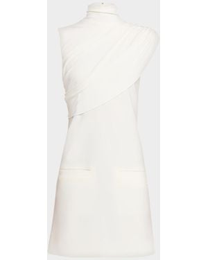 Courreges Twist Draped A-Line Mini Dress - White