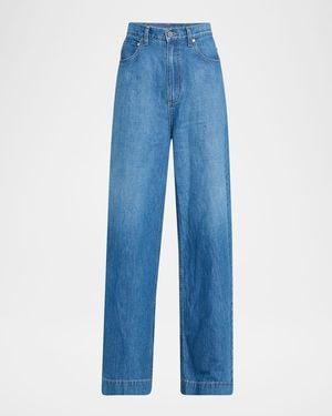 Twp Mcdougal St Wide-Leg Denim Pants - Blue