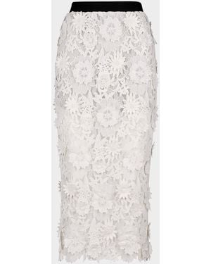 Smythe Applique Pencil Skirt - White