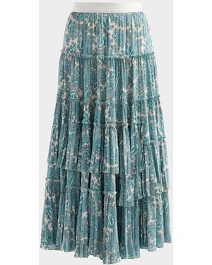 Cinq À Sept Hendrix Paisley Orianna Maxi Skirt - Blue