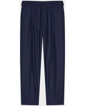 Givenchy Apos;S Relaxed Wool-Blend Pants - Blue
