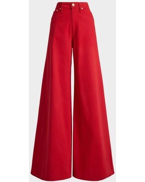 Ralph Lauren Collen Wide-Leg Jeans - Red