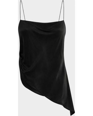 Lamarque Solange Cowl-Back Satin Cami - Black