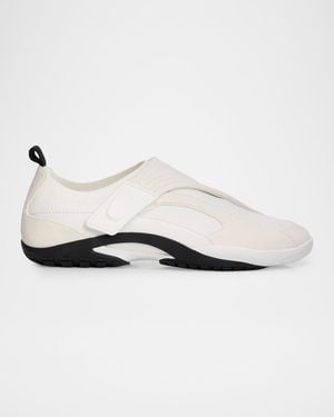 Lanvin Apos;S Mesh Knit And Leather Grip-Strap Sneakers - White