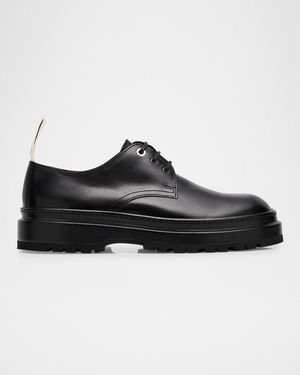 Jacquemus The Pavane Leather Derby Shoes - Black