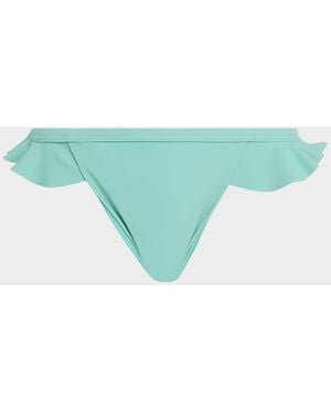 Ramy Brook Loretta Ruffle Bikini Bottoms - Blue
