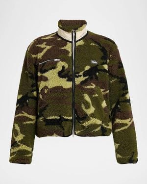 424 Parilla Camouflage Wool-Blend Fleece Jacket - Green