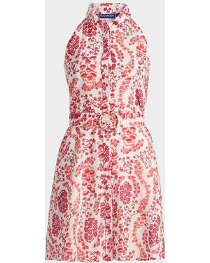 Ro's Garden Regina Floral Cotton Minidress - Red