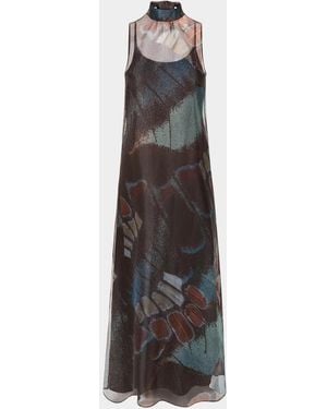 STAUD Albee Tie-Neck Maxi Dress - White