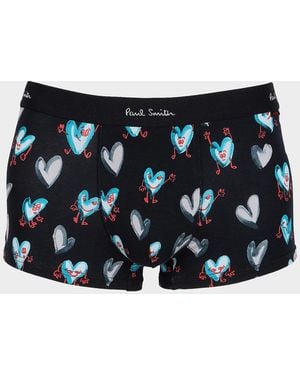 Paul Smith Apos;S Pop Heart Stretch Cotton Trunks - Black