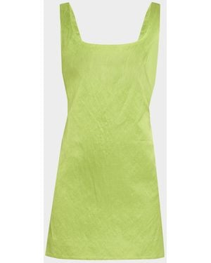 A.L.C. Faye Satin Mini Dress - Green