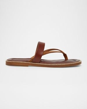 Dries Van Noten Apos;S Thong Leather Sandals - Brown