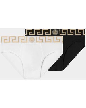 Versace Apos;S Medusa Key Jersey Brief 2-Pack - Multicolor