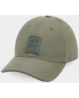 Loewe Apos;S Anagram Patch Cotton Baseball Cap - Green