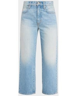 SLVRLAKE Denim Hunter Relaxed Wide Ankle Jeans - Blue