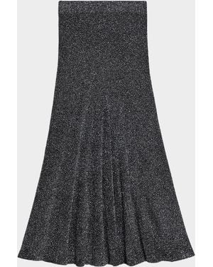 Helmut Lang Sparkly Lurex Maxi Skirt - Black
